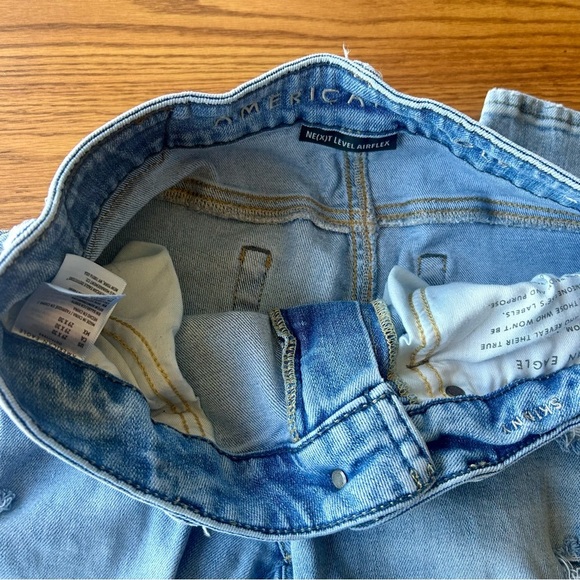 Men's American Eagle Skinny Light Blue Distressed Jeans NextAirflex size 29x30 - Picture 3 of 6